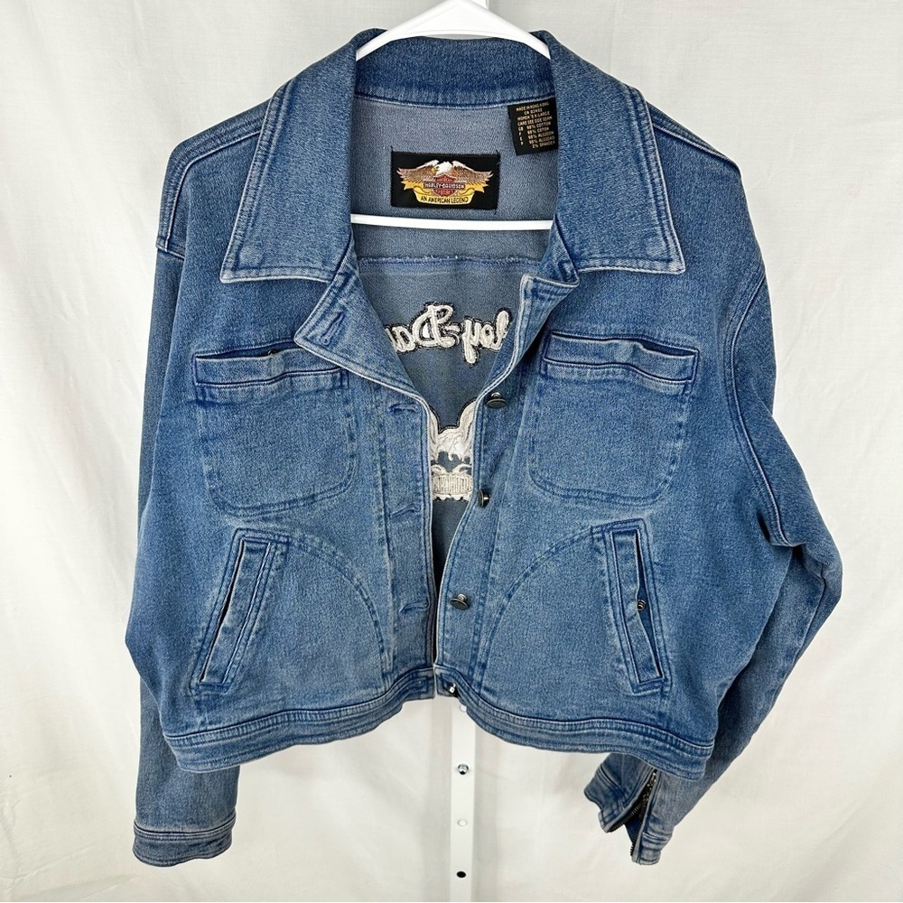 Harley Davidson Women’s Denim Jacket XL - Picture 3 of 7